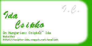 ida csipko business card